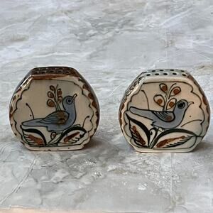 Vtg Ceramic Salt & Pepper Shakers Ken Edwards Mexico Bird Hand-Painted